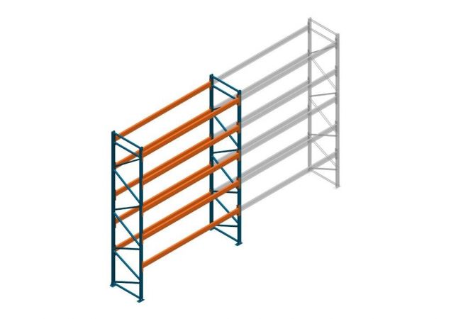 Beginsectie Nedcon Palletstelling 5000x3600x1100mm hxbxd CC15050/1007825 5niveaus 3850kg/niv