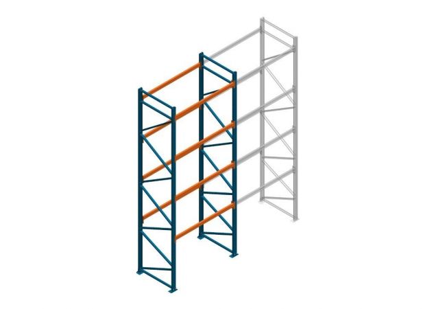 Beginsectie Nedcon Palletstelling 5500x1825x1100mm hxbxd CC09040/1007825 4niveaus 2750kg/niv