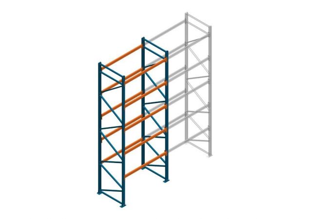 Beginsectie Nedcon Palletstelling 5500x1825x1100mm hxbxd CC09040/1007825 5niveaus 2750kg/niv