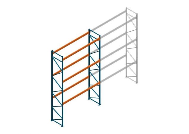 Beginsectie Nedcon Palletstelling 6000x3600x1100mm hxbxd CC13050/1007825 3niveaus 2650kg/niv