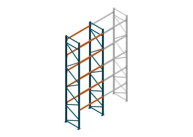 Beginsectie Nedcon Palletstelling 6000x1825x1100mm hxbxd CC09040/1007825 5niveaus 2750kg/niv