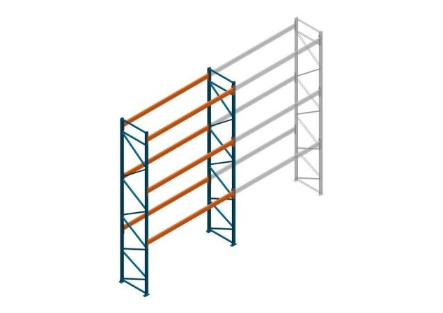 Beginsectie Nedcon Palletstelling 6500x3600x1100mm hxbxd CC15050/1007825 3niveaus 3850kg/niv