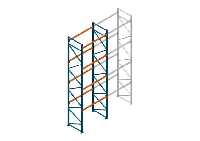 Beginsectie Nedcon Palletstelling 6500x1825x1100mm hxbxd CC09040/1007825 4niveaus 2750kg/niv