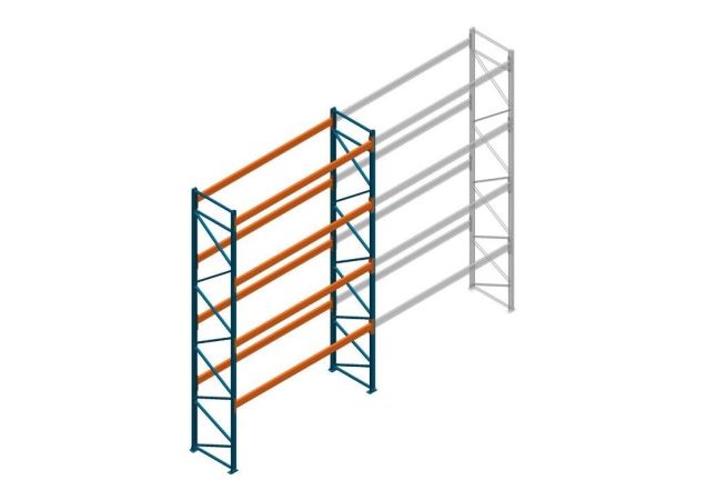 Beginsectie Nedcon Palletstelling 6500x3600x1100mm hxbxd CC13050/1007825 4niveaus 2650kg/niv