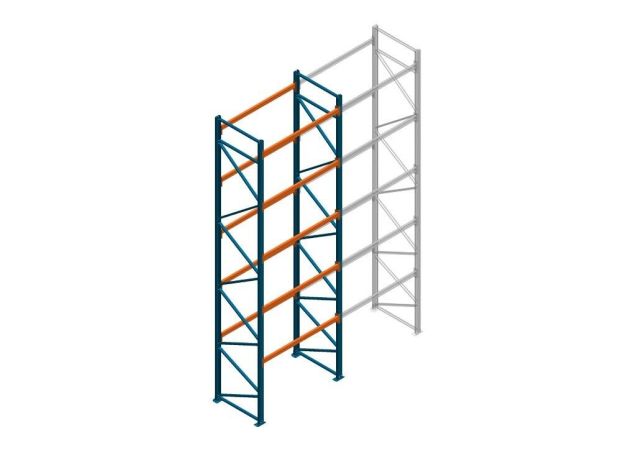Beginsectie Nedcon Palletstelling 6500x1825x1100mm hxbxd CC09040/1007825 5niveaus 2750kg/niv