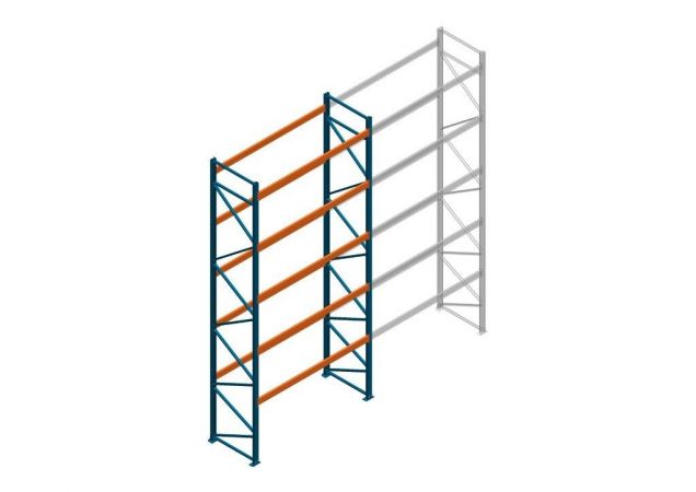 Beginsectie Nedcon Palletstelling 6500x2700x1100mm hxbxd CC13040/1007825 5niveaus 3150kg/niv