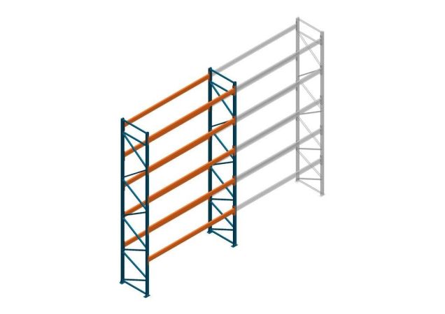 Beginsectie Nedcon Palletstelling 6500x3600x1100mm hxbxd CC15050/1007825 5niveaus 3850kg/niv