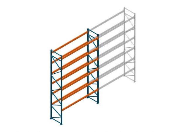 Beginsectie Nedcon Palletstelling 6500x3600x1100mm hxbxd CC13050/1007825 6niveaus 2650kg/niv