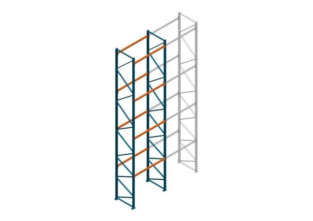 Beginsectie Nedcon Palletstelling 8000x1825x1100mm hxbxd CC09040/1007825 4niveaus 2750kg/niv