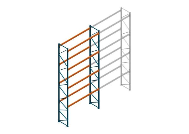 Beginsectie Nedcon Palletstelling 8000x3600x1100mm hxbxd CC15050/1007825 4niveaus 3850kg/niv