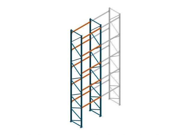 Beginsectie Nedcon Palletstelling 8000x1825x1100mm hxbxd CC09040/1007825 5niveaus 2750kg/niv