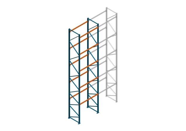 Beginsectie Nedcon Palletstelling 8000x1825x1100mm hxbxd CC09040/1007825 5niveaus 2750kg/niv
