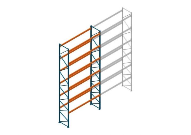 Beginsectie Nedcon Palletstelling 8000x3600x1100mm hxbxd CC13050/1007825 6niveaus 2650kg/niv