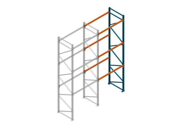Aanbouwsectie Nedcon Palletstelling 5000x1825x1100mm hxbxd CC09040/1007825 3niveaus 2750kg/niv
