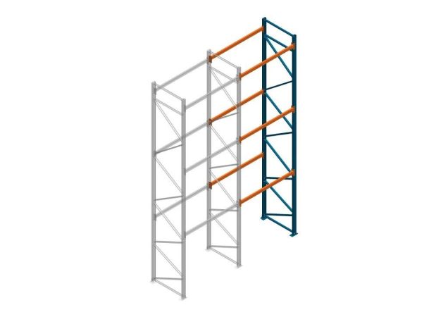 Aanbouwsectie Nedcon Palletstelling 6500x1825x1100mm hxbxd CC09040/1007825 3niveaus 2750kg/niv