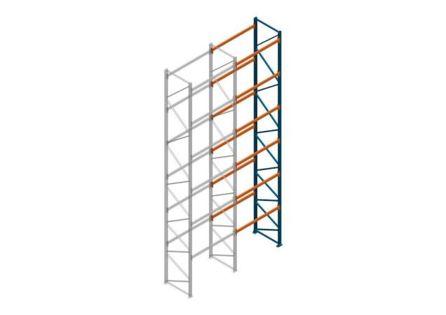 Aanbouwsectie Nedcon Palletstelling 8000x1825x1100mm hxbxd CC09040/1007825 6niveaus 2750kg/niv