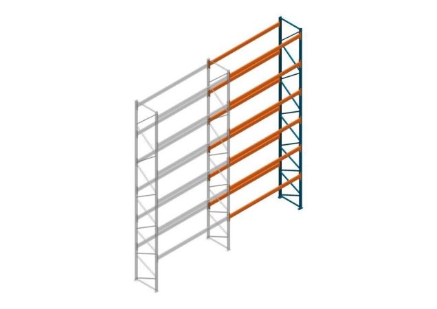 Aanbouwsectie Nedcon Palletstelling 8000x3600x1100mm hxbxd CC13050/1007825 6niveaus 2650kg/niv