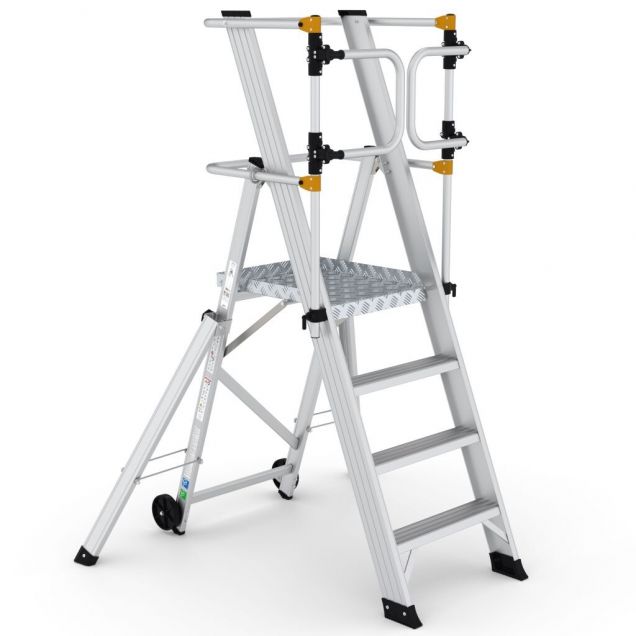 Magazijntrap Wixor opvouwbaar extra veilig 4 treden