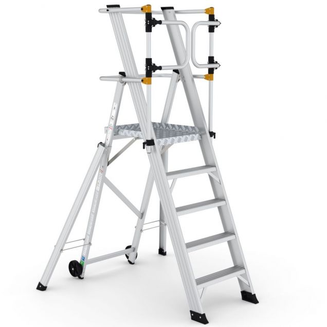 Magazijntrap Wixor opvouwbaar extra veilig 5 treden