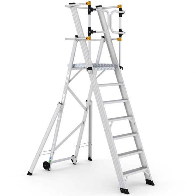 Magazijntrap Wixor opvouwbaar extra veilig 7 treden