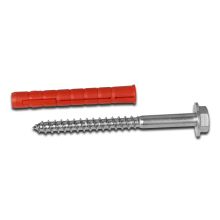 Universele schroefbout met plug en aangegoten ring S12 8/100