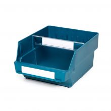 Magazijnbak 3024-15 Groen met 1 verdeelschot en 2 labels 300x240x150mm (lxbxh)