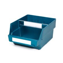 Magazijnbak 3024-15 Groen met 1 verdeelschot en 2 labels 300x240x150mm (lxbxh)