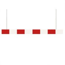 MORION hoogtebegrenzer aluminium  2000x20x150mm rood/wit