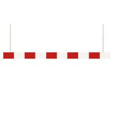 MORION hoogtebegrenzer aluminium  2500x20x150mm rood/wit