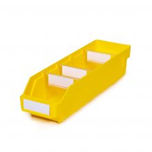 Magazijnbak 4012 Geel met 3 verdeelschotten en 4 labels 400x120x95mm (lxbxh)