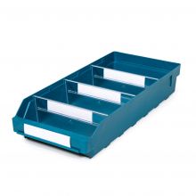 Magazijnbak 5024 Groen met 3 verdeelschotten en 4 labels 500x240x95mm (lxbxh)