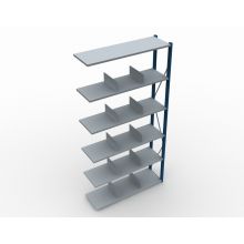 Aanbouwsectie gebruikte Nedcon legbordstelling 2200x970x400mm hxbxd 6niveaus 200kg/niv