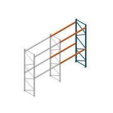 Aanbouwsectie deels gebruikte Nedcon PR palletstelling 3000x3500x1100mm hxbxd 2niveaus 3500kg/niv