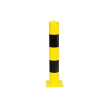 Afschermpaal op voetplaat 114x3,6x750mm Geel/zwart