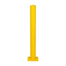 Afschermpaal op voetplaat 76x3,25x750mm Geel