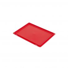Oplegdeksel voor Euronorm krat 400x300mm rood