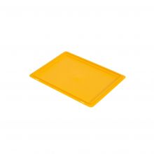 Oplegdeksel voor Euronorm krat 400x300mm geel