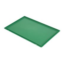 Oplegdeksel voor Euronorm krat 600x400mm groen