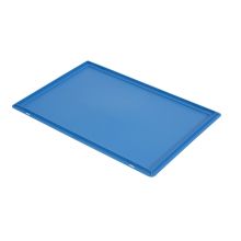 Oplegdeksel voor Euronorm krat 600x400mm blauw