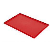 Oplegdeksel voor Euronorm krat 600x400mm rood