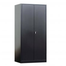 Afsluitbare metalen draaideurkast, magazijnkast 1950x920x420 mm (hxbxd) zwart