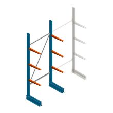 Lichte draagarmstelling BR enkelzijdig 2500x1000x500 mm (hxbxd) 3 niveaus beginsectie
