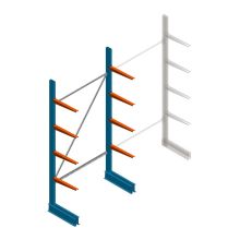 Lichte draagarmstelling BR enkelzijdig 2500x1250x500 mm (hxbxd) 4 niveaus beginsectie