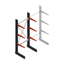 Medium draagarmstelling BR enkelzijdig 2500x1000x600mm (hxbxd) 3 niveaus beginsectie 290/arm