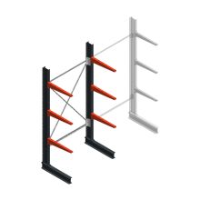 Medium draagarmstelling BR enkelzijdig 2500x1250x600mm (hxbxd) 3 niveaus beginsectie 290/arm