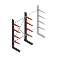 Medium draagarmstelling BR enkelzijdig 2500x1250x600mm (hxbxd) 4 niveaus beginsectie 290/arm