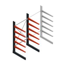 Medium draagarmstelling BR enkelzijdig 2500x1250x1000mm (hxbxd) 5 niveaus beginsectie 175/arm
