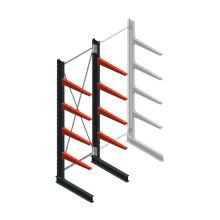Medium draagarmstelling BR enkelzijdig 3000x1000x800mm (hxbxd) 4 niveaus beginsectie 220/arm