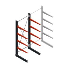 Medium draagarmstelling BR enkelzijdig 3000x1500x1000mm (hxbxd) 4 niveaus beginsectie 275/arm