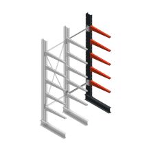 Medium draagarmstelling BR enkelzijdig 2500x750x600mm (hxbxd) 5 niveaus aanbouwsectie 290/arm